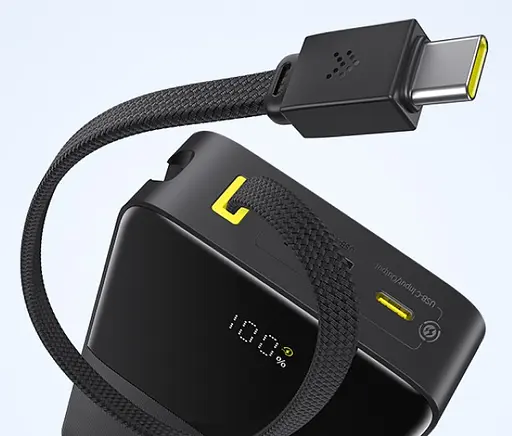 Зовнішній акумулятор Baseus EnerFill FC51 Bipow2 Pro 20000mAh with Built-in USB-C Cable E0027701 - фото 2