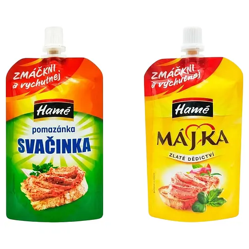 Набор Нame: паштет Перекус Нame пауч 90 г + паштет Чешский Majka Нame пауч 90 г - фото 1