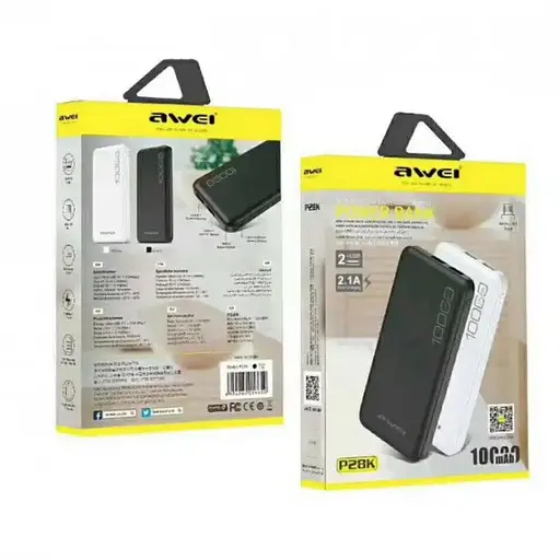 Портативное зарядное устройство для Power Bank Awei P5K 10000 mAh Павербанк USB черный - фото 3