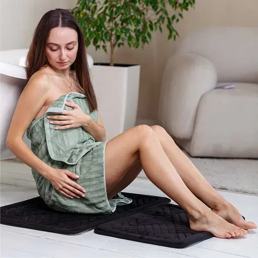 Коврик для ванной и туалета Lovely Svi мягкий, абсорбирующий, нескользящий 40 x 60 x 1.5 см Черный (2565002) - фото 3