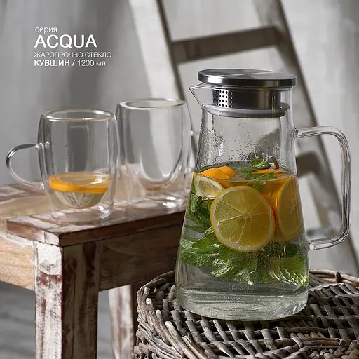 Кувшин Fissman Acqua для горячих и холодных напитков 1.2 л (6440) - фото 4