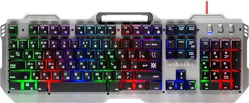 Клавіатура мультимедійна Defender Assault GK-350L (метал)