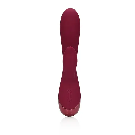 Вібратор-кролик Loveline Smooth Silicone Rabbit 20 см (вишневий) - фото 7