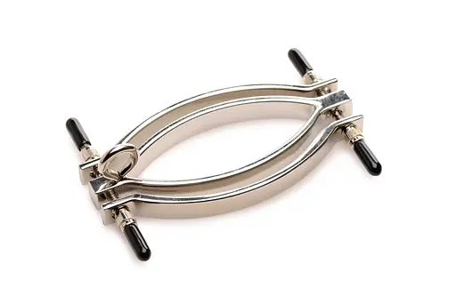 Зажим для половых губ с поводком Master Series Pussy Tugger Adjustable Vagina Clamp with Chain - фото 3