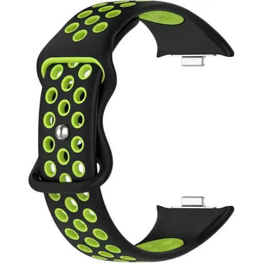 Ремешок DK CDK для Xiaomi Mi Smart Band 9 Pro Silicone Sport Band Nike (017600) (black / green)