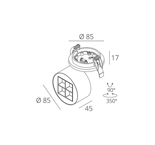 Точковий світильник RSL74265 4×2.5W WH+BK 3000K - фото 2
