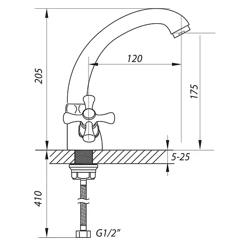 Смеситель для кухни Zerix TLC 856 ZX0080 Хром - фото 2