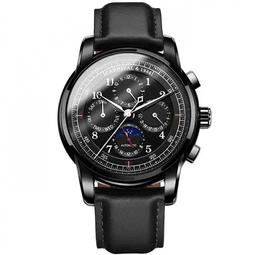 Часы мужские наручные Carnival Sky Moon (Черные)