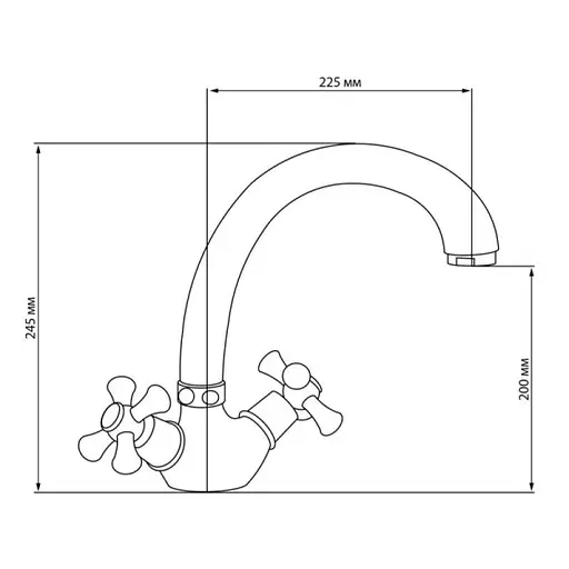 Смеситель для кухни Lidz (CRM)-30 21 271 03 Хром - фото 2