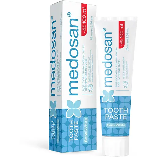 Зубна паста Medosan SensiWhite відбілювальна для чутливих зубів 75 мл