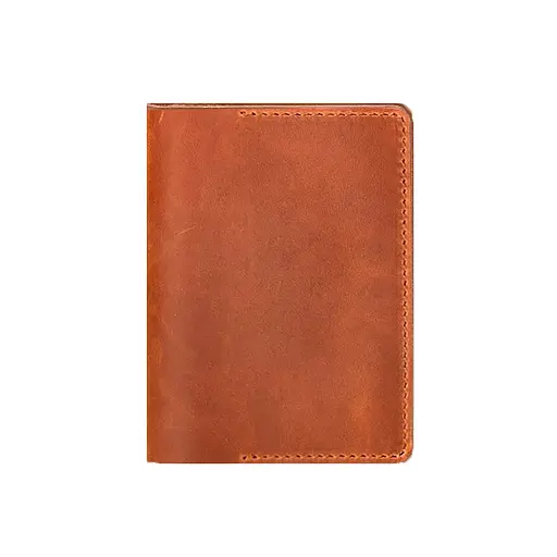 Кожаная обложка для документов 6.3 светло-коричневый Crazy Horse - фото 7