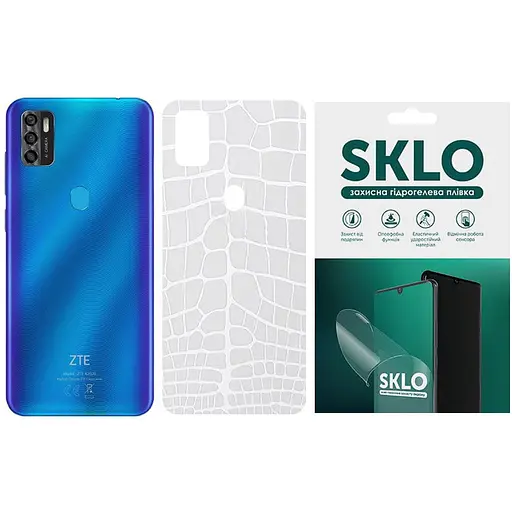 Захисна плівка SKLO Back тил Transp. для ZTE Blade A5 2020 Прозорий / Croco