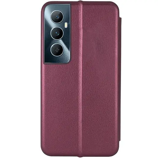 Шкіряний чохол-книжка Classy для Realme C65 4G Бордовий - фото 3