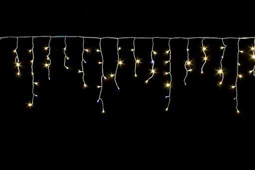 Гірлянда вулична бахрома світлодіодна з мерехтінням на дім Laplandia білий ПВХ провід 25 м Тепле світло (ww.02.6W.850.F+)