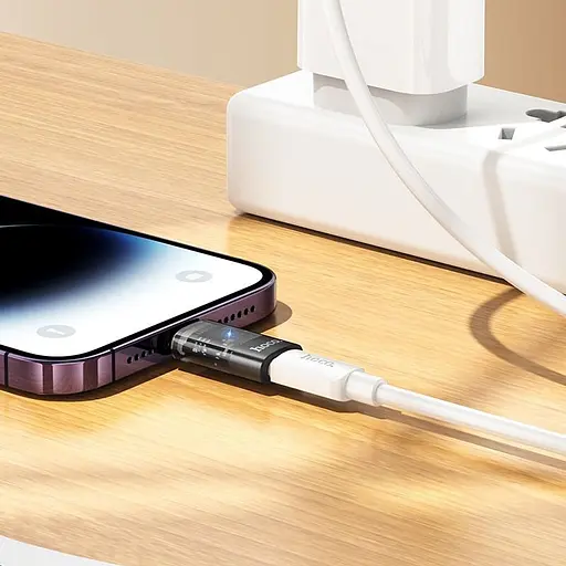 Переходник Hoco UA36A Lightning Male to USB-C Female OTG Black [140335] - фото 5