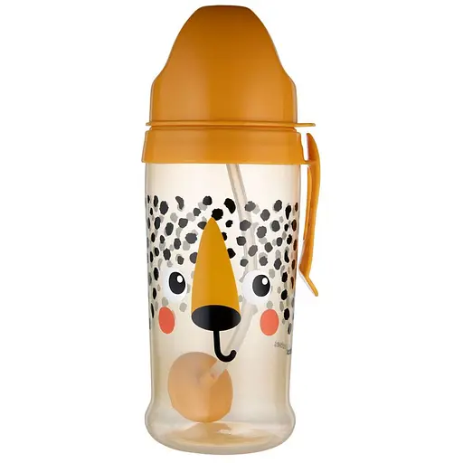 Бидончик непроливайка Canpol babies BabiesBoo с трубочкой и утяжелителем 350 мл гепард (56/510_ora)