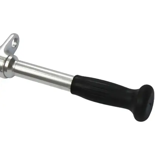 Ручка для верхньої тяги York Fitness 50см пряма з гумовими рукоятками, хром - фото 6