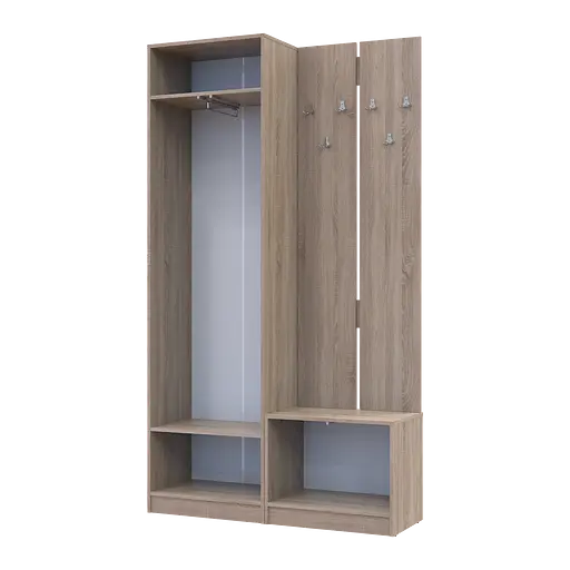 Передпокій Сола 1+3 Doros Дуб Сонома/Білий ДСП 120х40х215 (42005149) - фото 11