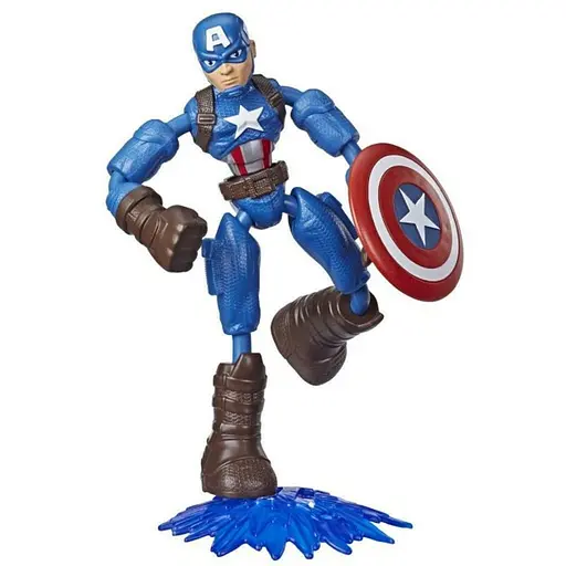 Игрушка-фигурка Hasbro Bend and Flex Captain America героя фильма Мстители серия Бенди 15 см (E7377_E7869)