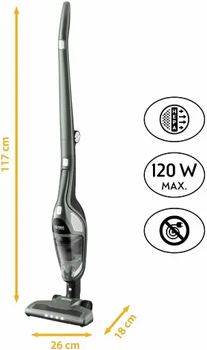 Вертикальный + ручной пылесос 2 в 1 First FA-5541-3-GR - фото 3