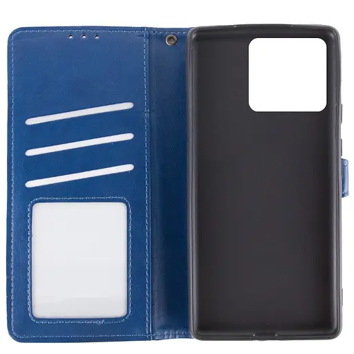 Кожаный чехол-книжка Getman Gallant PU для ZTE Blade A55 4G Синий - фото 7