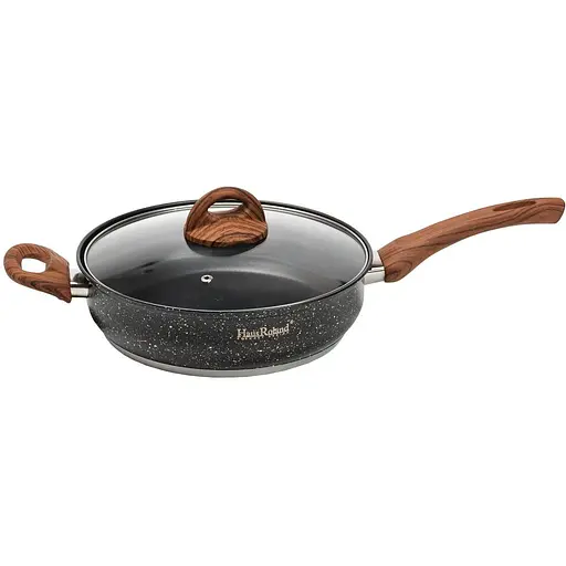 Набір посуду Haus Roland з антипригарним покриттям 10 предметів чорний HP33530B  - фото 2