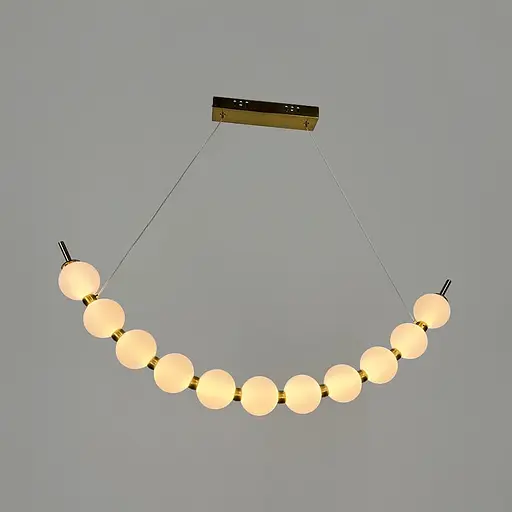 Світлодіодна дугова люстра PEARLIES на 11 білих кульок довжиною 95 см | Line F | Арт. SG45-950 AB - фото 6