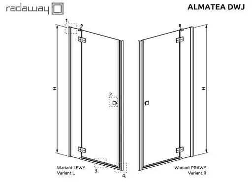 Душевые двери Radaway Almatea DWJ 120 см 31402-01-12N - фото 4