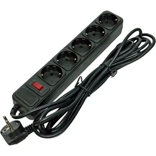 Сетевой фильтр Gembird SPG5-G-15B Black [128829] - фото 3