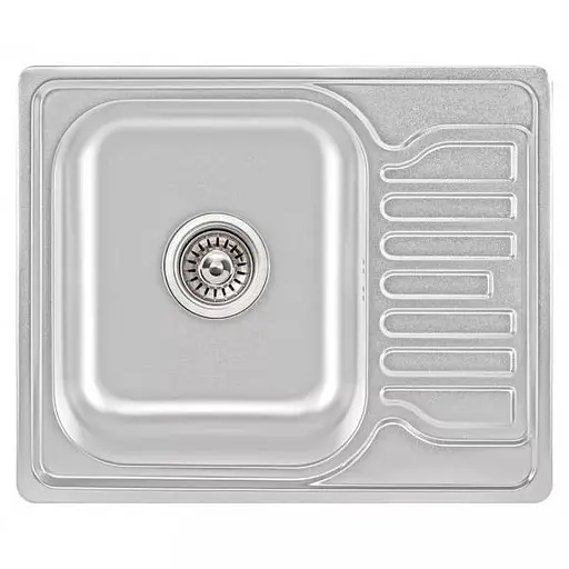 Кухонная мойка 580x480x180 мм + сифон Wezer 5848(08) Satin, Satin - фото 1