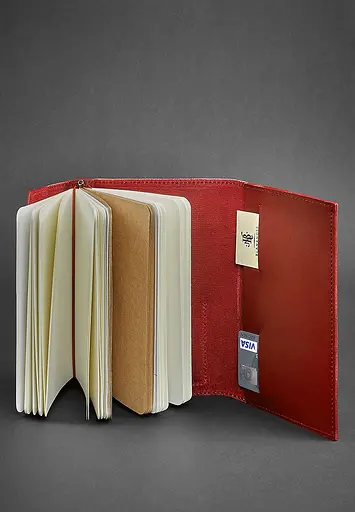 Кожаный блокнот (Софт-бук) 2.0 красный - фото 3