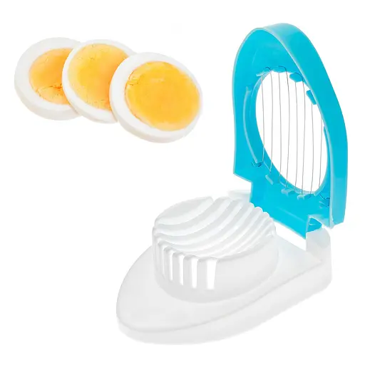 Яйцерізка овочерізка для нарізки слайсами, соломкою та кубиками яєць овочів грибів MagicKitchen, Kitchen Master Блакитний 85839 - фото 2
