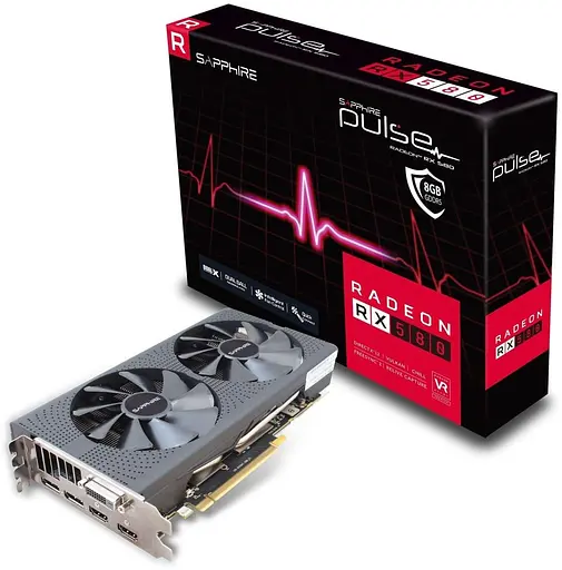 Видеокарта Sapphire AMD Radeon RX 580 8Gb Pulse (11265-05) (GDDR5, 256 bit, PCI-E 3.0 x16) Б/у - фото 6