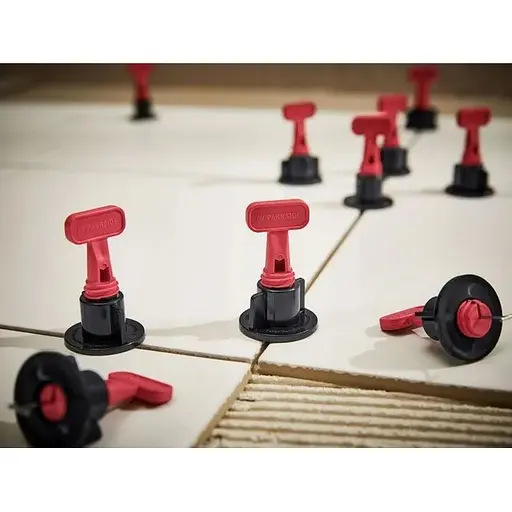 Багаторазова система вирівнювання плитки Parkside 1,5 мм СВП 50 шт./уп + ключ - фото 3