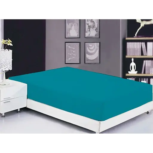 Простирадло на резинці TAG Tekstil Capri Breeze 160х200х20 см смарагдове 000163553