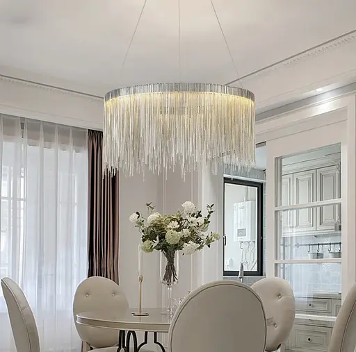 Хромована люстра з ланцюжками Ø 60 см | Арт. SP 07-600 | Line F - фото 1