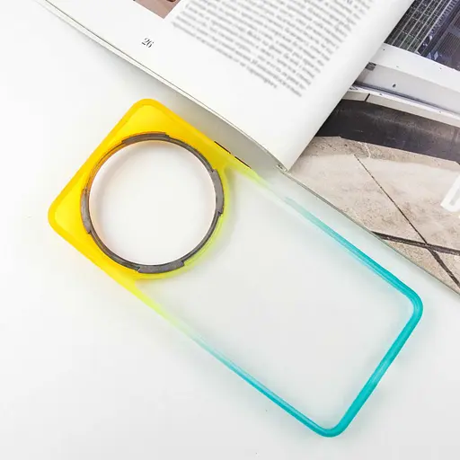 Чехол Epik TPU+PC Fresh sip series для Xiaomi Redmi A3 Бирюзовый/Оранжевый - фото 3