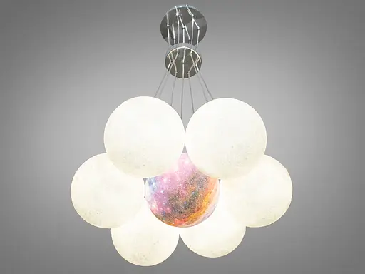 Надзвичайно вишукана, оригінальна, дизайнерська люстра "Планети", 7 акр. - фото 3