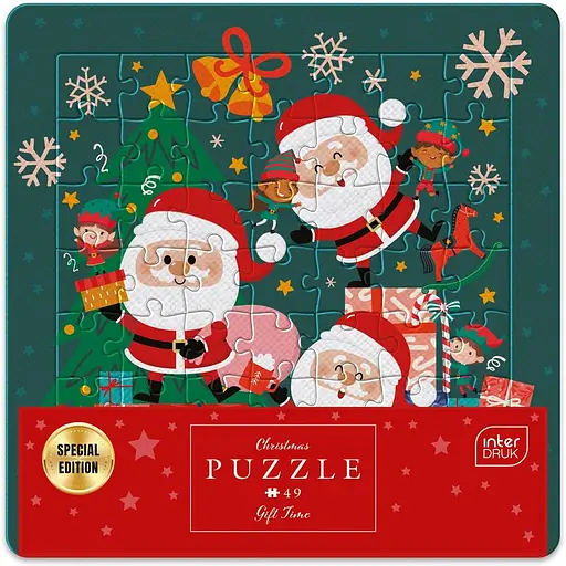 Пазлы трехслойные Interdruk Christmas Gift Time 49 шт. 376343)