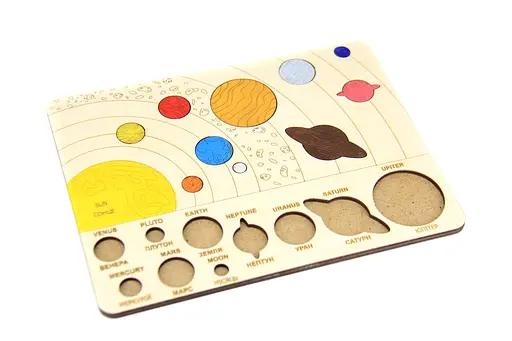 Пазл сортер Сонячна система 240 x 180, 10 елементів - фото 1