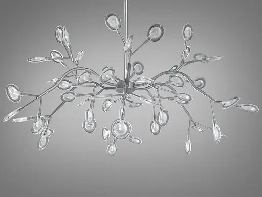 Стильная новинка, люстра "Светлячок", 54 лампы, хром сатин - фото 2