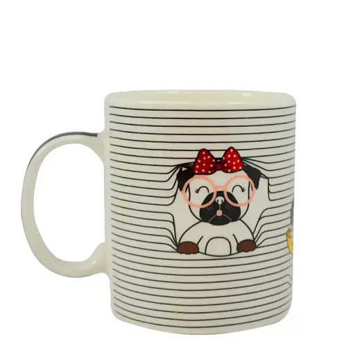 Чашка Vittora Смугаста з песиками 350 мл 1 шт. (111135) - фото 2