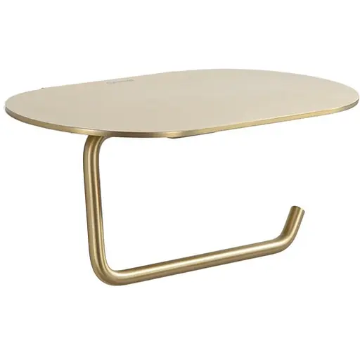 Держатель туалетной бумаги с полкой Gappo золотой сатин G30703-3 Золотой - фото 1