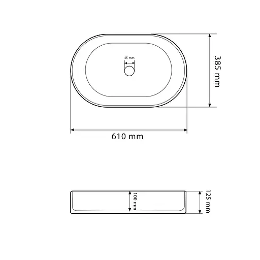 Умивальник VBI Verona 60 onyx glossy накладний VBI-011322 - фото 2