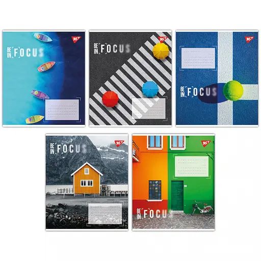 Зошити учнівські 24 аркуша клітинка Yes Be in focus, 20 шт. в упаковці