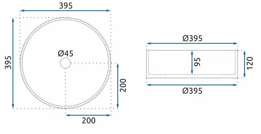 Умивальник Rea Ingrid transparent 40 накладний REA-U0278, Прозорий - фото 7
