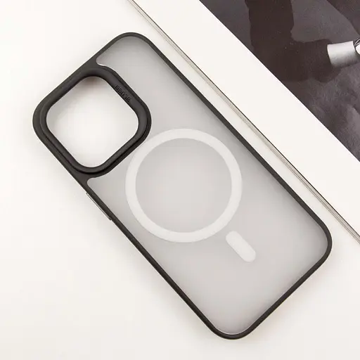 Чохол TPU+PC Blueo Skin Friendly Frosted with MagSafe для Apple iPhone 15 Pro Max 6.7 Чорний - фото 5