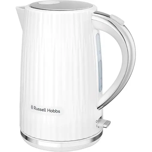 Russell Hobbs Электрочайник Eden, 1.7л, нержавеющая сталь, пластик, белый