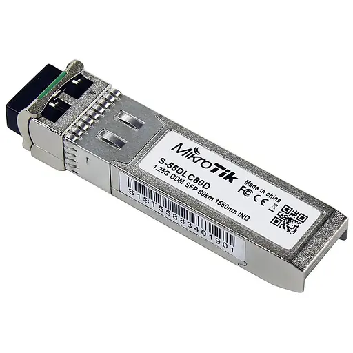Інтерфейсний модуль SFP MikroTik S-55DLC80D, 1.25G SM 80km 1550nm