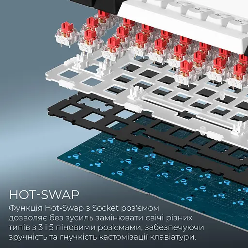 Клавіатура GamePro Asgard Valhalla MK160W Pro White [142214] - фото 11
